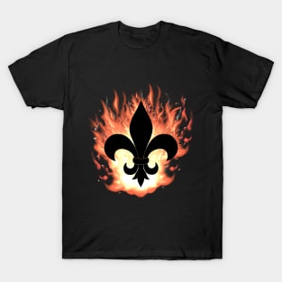 Flaming Fleur De Lis T-Shirt